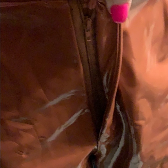 New Milk Chocolate Vinyl Pants Small 28” waist - Picture 5 of 7